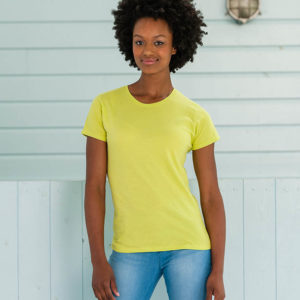 MID SUMMER FANTASTIC CLEARING SALE-AMERICAN HEAVY COTTON LADIES  PLAIN ROUND NECK T-SHIRT-MEMORABLE GIFT-TOP QUALITY-LOWEST PRICE GUARANTEED-AVAILABLE IN MANY COLORS-DO NOT MISS THIS CHANCE-ART NO. 5000LREA 27%