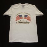 MID SUMMER FANTASTIC CLEARING SALE-T-SHIRT USA -UNFORGETTABLE GIFT- AMERICAN T-SHIRT PRINTED WITH MOTIVE "AMERICAN CROSS FLAG"-TOP QUALITY-LOWEST PRICE GAURANTEED-DO NOT MISS THIS CHANCE-ART NO. 200330-10328-REA 50%