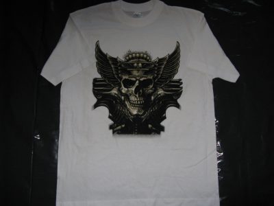 AMERICAN PRINTED T-SHIRT-UNFORGETTABLE GIFT- AMERICAN T-SHIRT PRINTED AMERICAN MOTIVE " DANGEROUS FACE OF MAN"-TOP QUALITY-LOWEST PRICE GAURANTEED-DO NOT MISS THIS CHANCE-FREE HOME(POST OFFICE) DELIVERY-ART NO.2012082709-REA 50%