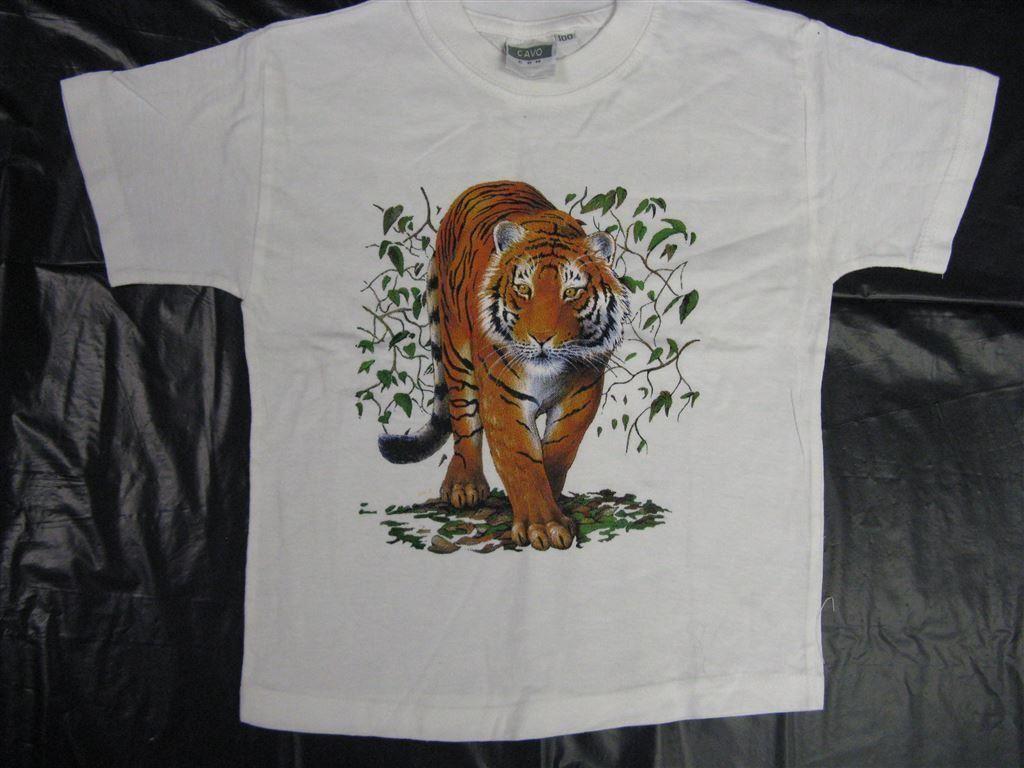 MID SUMMER FANTASTIC CLEARING SALE-T-SHIRT ART.No.2012082128 AMERICAN T-SHIRT PRINTED WITH AMERICAN MOTIVE " TIGER WALKING " LOWEST PRICE GARANTI. Art.No. 2012082128