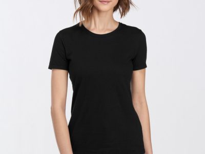 MID SUMMER FANTASTIC CLEARING SALE-AMERICAN PLAIN ROUND NECK LADIES T-SHIRT-BLACK-MEMORABLE GIFT-TOP QUALITY-LOWEST PRICE GUARANTEED-DO NOT MISS THIS CHANCE-ART NO. 61372-REA 27%