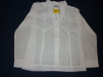 MIDSUMMER FANTASTIC CLEARING SALE-INDIAN BLOUSE IN EXCLUSIVE DESIGN,100% COTTON .WHITE, STYLISH TYPE V COLLAR , STYLISH EMBROIDERY ,HAVING 5 BUTTONS FOR FRONT OPENING AND LONG SLEEVES. NO BUTTONS AT THE CUFFS. DISCOUNT 60%-ARTICLE No.2231028495-PriceSw.Kr