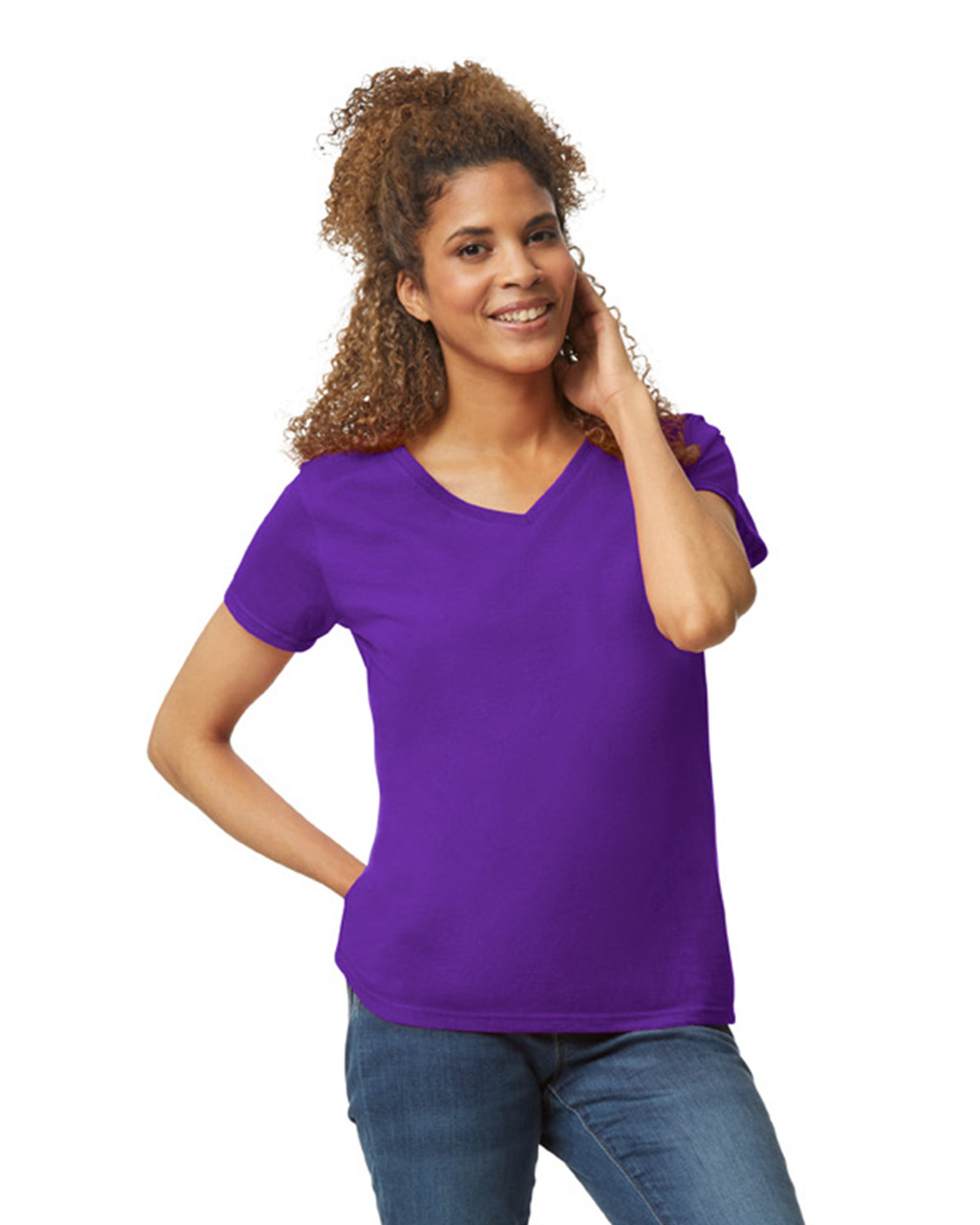 MID SUMMER FANTASTIC CLEARING SALE-AMERICAN HEAVY COTTON LADIES PLAIN V-NECK GILDAN T-SHIRT-MEMORABLE GIFT-TOP QUALITY-LOWEST PRICE GUARANTEED-AVAILABLE IN MANY COLORS-DO NOT MISS THIS CHANCE-ART NO. 5000L REA