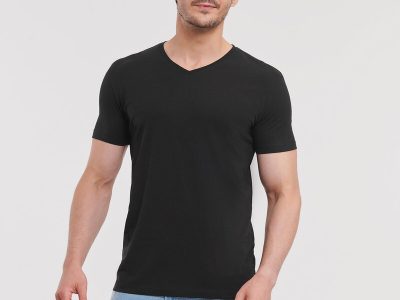 AMERICAN  V-NECK PLAIN T-SHIRT-UNFORGETTABLE GIFT -TOP QUALITY-BLACK-LOWEST PRICE GUARANTEED-DO NOT MISS THIS CHANCE-ART NO. 61036-REA 27 %