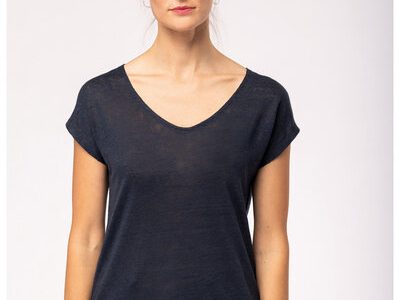 American T-Shirt 100 % Cotton in V-Neck  for ladies in 81-00(118-31%=81)