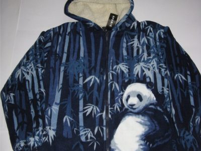 JACKA FOODRAD-M-HUVA-TRYCKTA MED PHOTO AV " WOLF " FRAM OCH BAK-LARGE-ART No.201711-7358