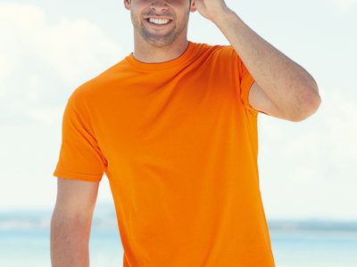 AMERICAN PLAIN T-SHIRT-UNFORGETTABLE GIFT -TOP QUALITY-ORANGE-LOWEST PRICE GUARANTEED-DO NOT MISS THIS CHANCE-ART NO. 61036-REA 27 %