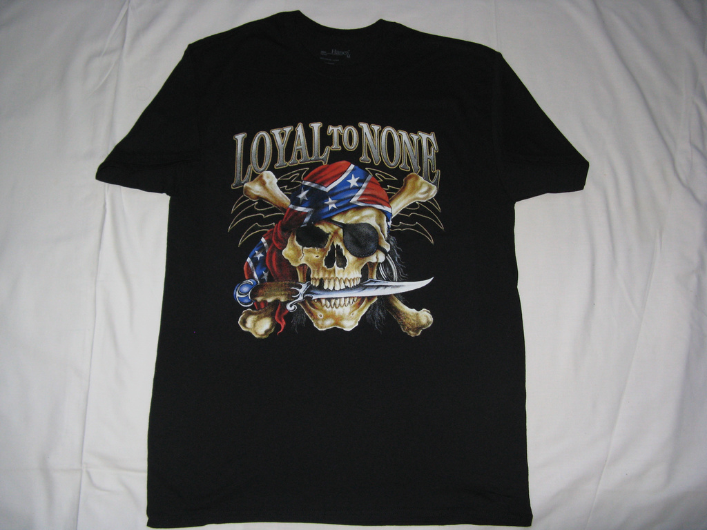 AMERICAN T-SHIRT PRINTED WITH MOTIVE OF "LOYAL TO NONE"-UNFORGETTABLE GIFT-TOP QUALITY-LOWEST PRICE GUARANTEED-DO NOT MISS THIS CHANCE-FREE HOME(POST OFFICE) DELIVERY-ART NO. 2012112716-REA 50%