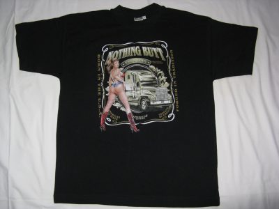 AMERICAN T-SHIRT PRINTED WITH MOTIVE OF "NOTHING BUTT"-UNFORGETTABLE GIFT-TOP QUALITY-LOWEST PRICE GUARANTEED-DO NOT MISS THIS CHANCE-FREE HOME(POST OFFICE) DELIVERY-ART NO. 1979122687-REA 50%