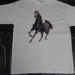 AMERICAN T-SHIRT PRINTED WITH USA MOTIVE " HORSE RUNNING " LOWEST PRICE GARANTI. Art.No. 120816-2121