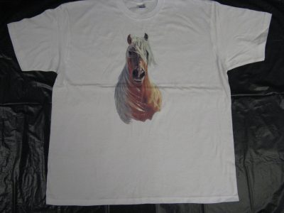 AMERICAN T-SHIRT PRINTED WITH USA MOTIVE " HORSE FACE " LOWEST PRICE GARANTI. Art.No. 120816-2123
