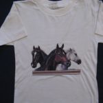 AMERICAN T-SHIRT PRINTED WITH USA MOTIVE " THREE HORSES FACES " LOWEST PRICE GARANTI. Art.No. 17114-6939