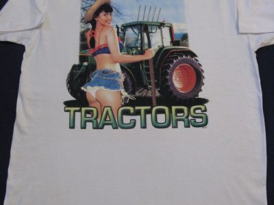 AMERICAN T-SHIRT PRINTED WITH MOTIVE OF "NOTHING BUTT-TRACTORS"-UNFORGETTABLE GIFT-TOP QUALITY-LOWEST PRICE GUARANTEED-DO NOT MISS THIS CHANCE-FREE HOME(POST OFFICE) DELIVERY-ART NO. 20171106-7015-REA 50%