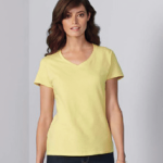 MID SUMMER FANTASTIC CLEARING SALE-AMERICAN HEAVY COTTON LADIES PLAIN V-NECK GILDAN T-SHIRT-MEMORABLE GIFT-TOP QUALITY-LOWEST PRICE GUARANTEED-AVAILABLE IN MANY COLORS-DO NOT MISS THIS CHANCE-ART NO. 5000L REA 27%